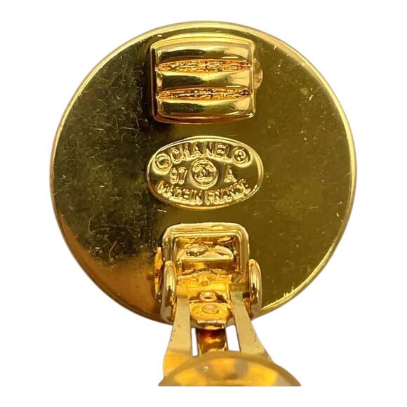 Chanel Vintage Bicolor Turn Lock Coco Earrings Gold Silver W/Box - Picture 10 of 16